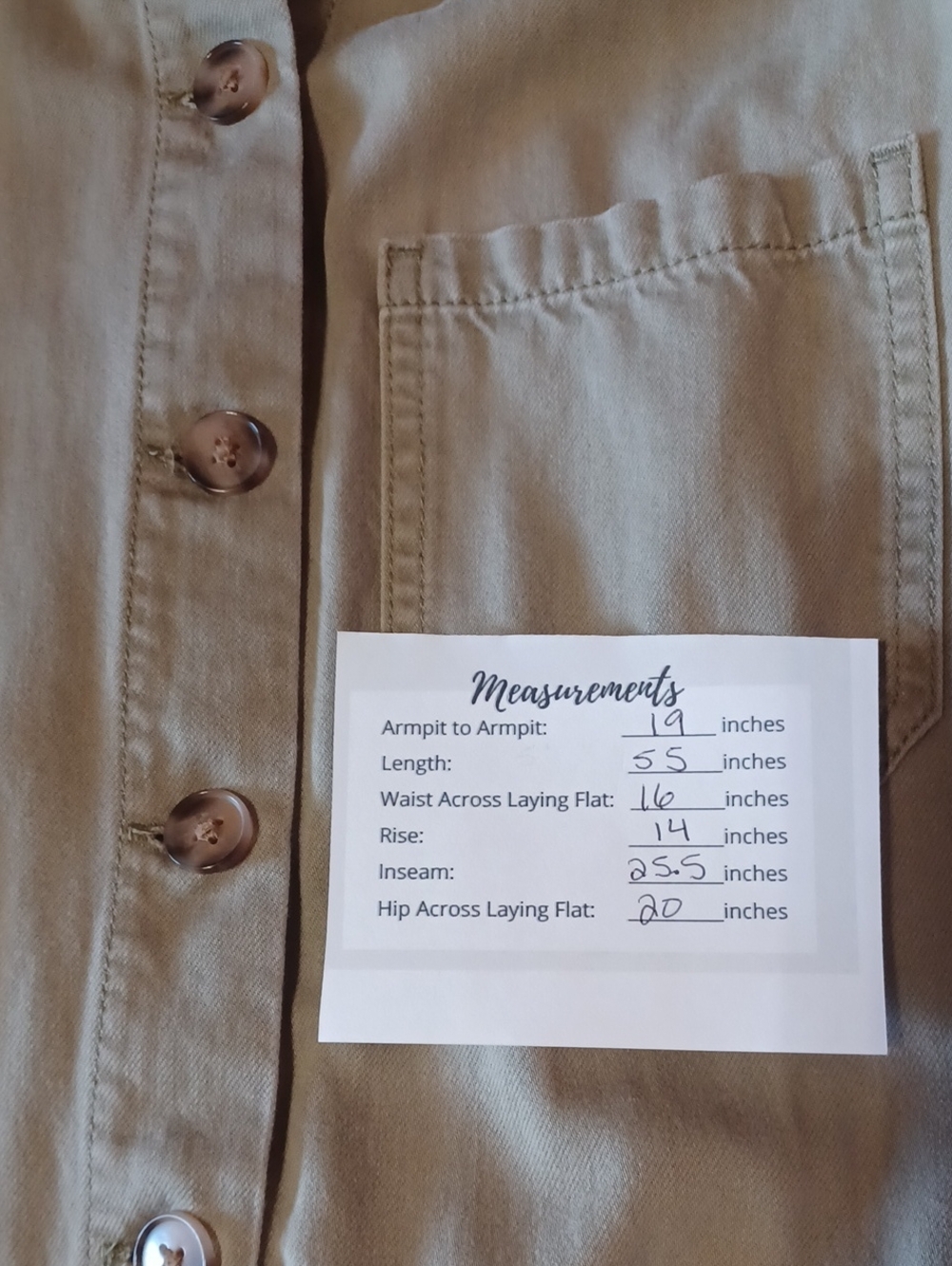 Gap Women's Puff Sleeve Utility Jumpsuit Coveralls Sage Tan Size 6 Soft Twill - Picture 15 of 15